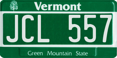 VT license plate JCL557