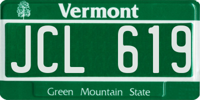 VT license plate JCL619