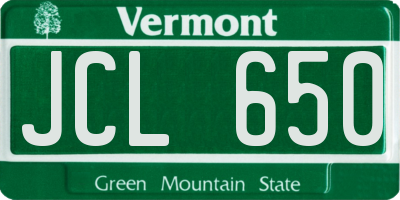 VT license plate JCL650