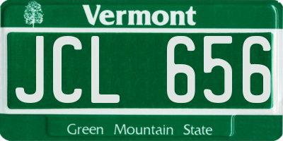 VT license plate JCL656