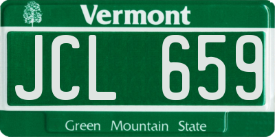 VT license plate JCL659