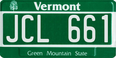 VT license plate JCL661