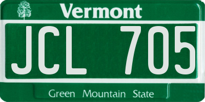 VT license plate JCL705