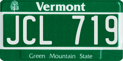 VT license plate JCL719