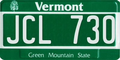 VT license plate JCL730