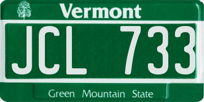 VT license plate JCL733