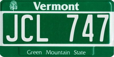 VT license plate JCL747