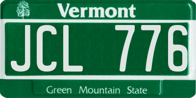 VT license plate JCL776