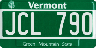 VT license plate JCL790