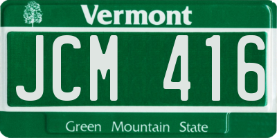 VT license plate JCM416