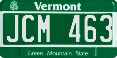 VT license plate JCM463