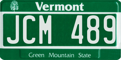 VT license plate JCM489