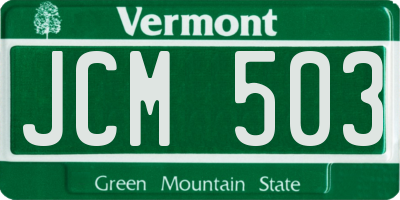 VT license plate JCM503