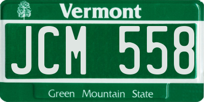 VT license plate JCM558