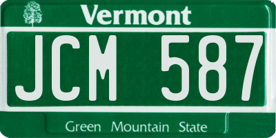VT license plate JCM587