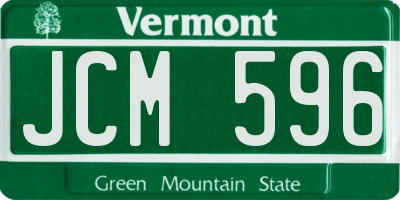 VT license plate JCM596