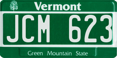 VT license plate JCM623