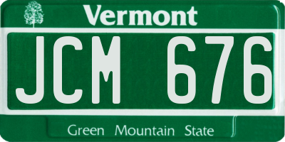 VT license plate JCM676
