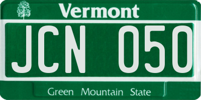VT license plate JCN050