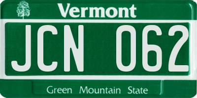 VT license plate JCN062
