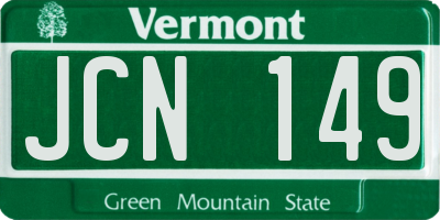 VT license plate JCN149