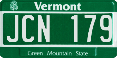 VT license plate JCN179