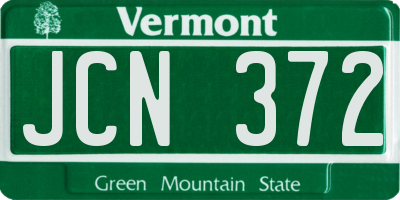 VT license plate JCN372