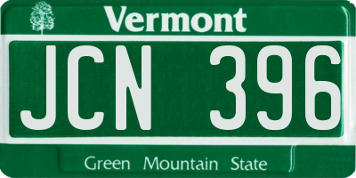 VT license plate JCN396