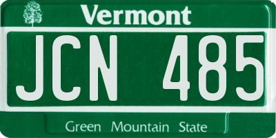 VT license plate JCN485