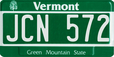 VT license plate JCN572