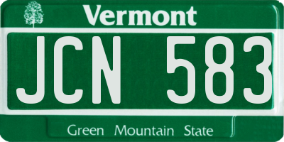 VT license plate JCN583