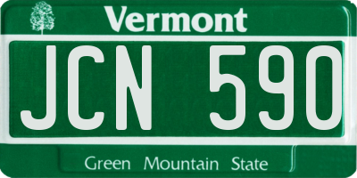 VT license plate JCN590