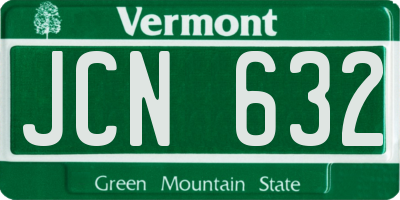VT license plate JCN632