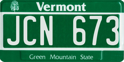 VT license plate JCN673