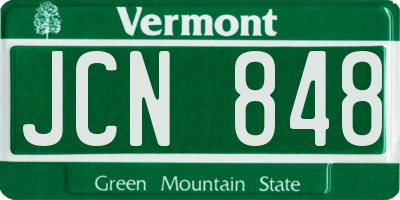 VT license plate JCN848