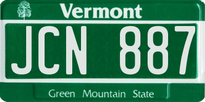 VT license plate JCN887