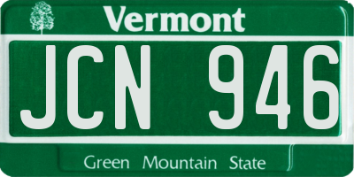 VT license plate JCN946