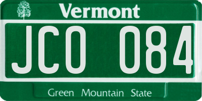 VT license plate JCO084