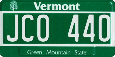 VT license plate JCO440