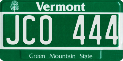 VT license plate JCO444