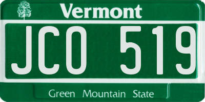 VT license plate JCO519