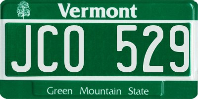 VT license plate JCO529