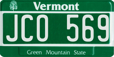 VT license plate JCO569