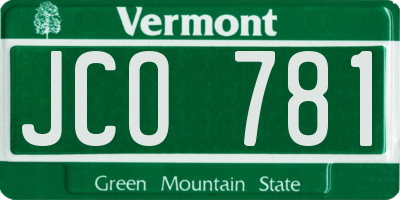 VT license plate JCO781