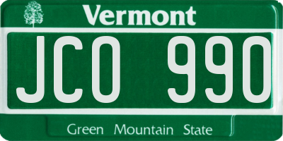 VT license plate JCO990