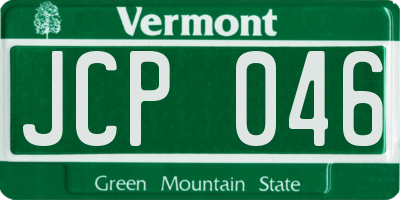 VT license plate JCP046