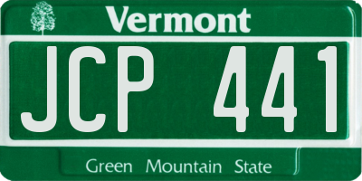 VT license plate JCP441