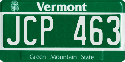 VT license plate JCP463