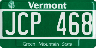 VT license plate JCP468