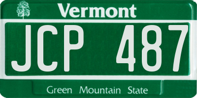 VT license plate JCP487